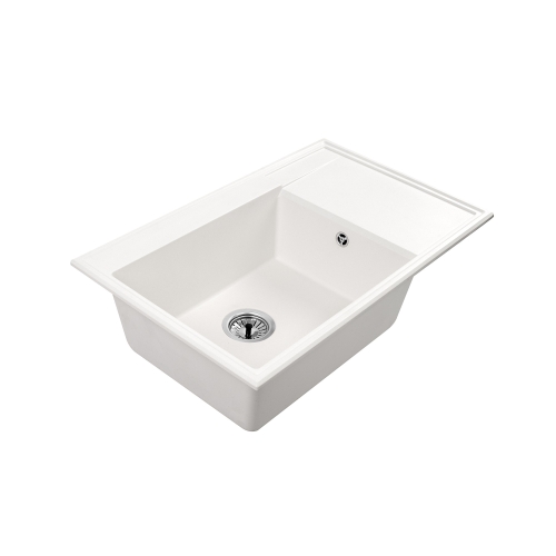 zlewozmywak ala 1 komora z ociekaczem po prawej stronie kolor  biały