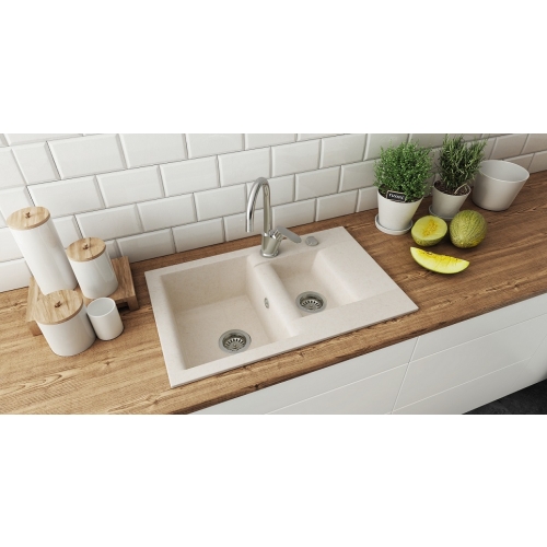 zlewozmywak nieste 1,5 k nablatowy piaskowy