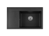 zlewozmywak granitowy Ala czarny z brokatem komora z ociekaczem