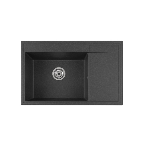 zlewozmywak ala 1 komora z ociekaczem po prawej stronie kolor grafitowy