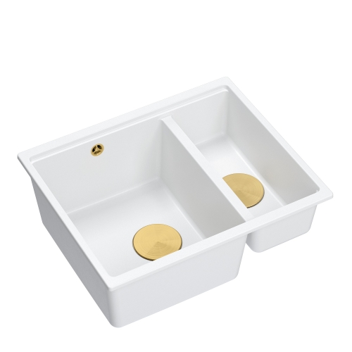 Złoty syfon Space Saver do zlewozmywaka LOGAN 150