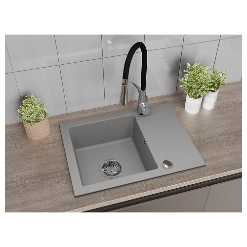 Zlewozmywak 1 komorowy z ociekaczem szary Neli 59