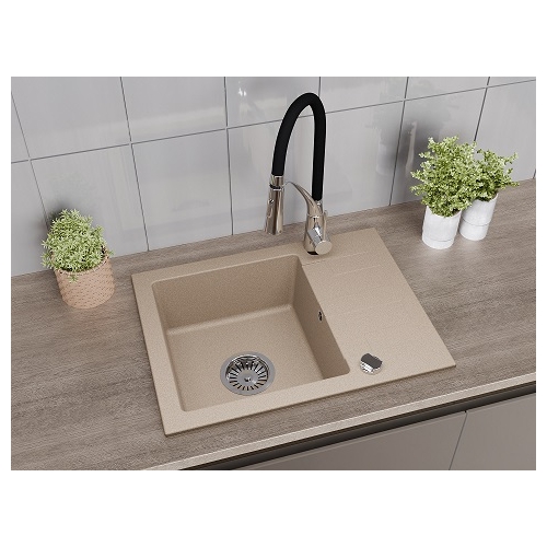 Zlewozmywak 1 komorowy z ociekaczem beżowy Neli 59