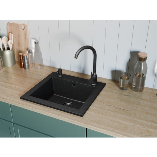 zlewozmywak 1 komorowy nablatowy ora grafitowy