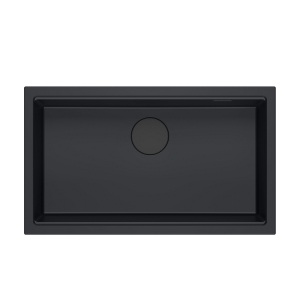 zlewozmywak podwieszany 1 komorowy czarny mat