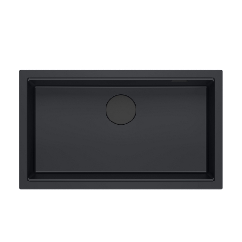 zlewozmywak podwieszany 1 komorowy czarny mat