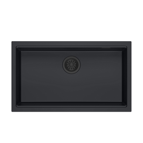 zlewozmywak podwieszany 1 komorowy czarny mat