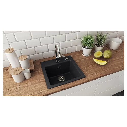 zlewozmywak granitowy 1 komorowy bez ociekacza Nieste aranżacja