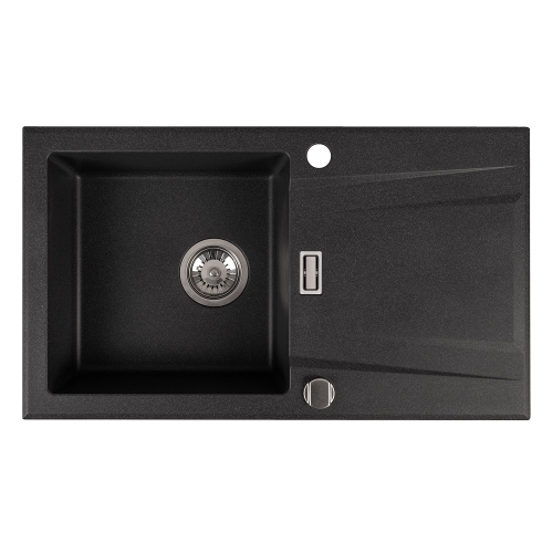 Zlewozmywak Sylwia czarny metalik 1 komora z ociekaczem