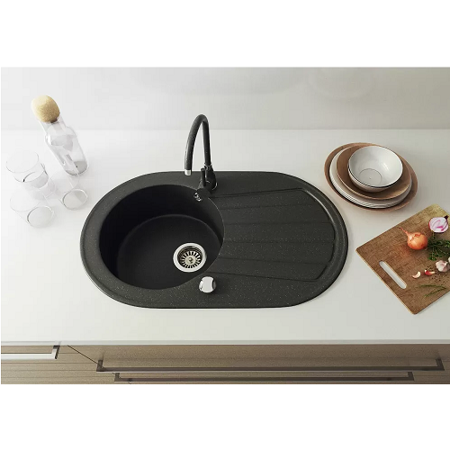 aranzacja zlewozmywak granitowy 1 komorowy okrągły z ociekaczem Anebe 20