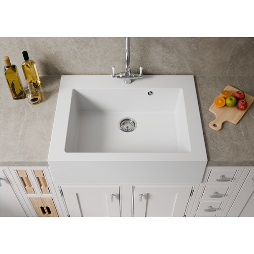 zlewozmywak farmerski 1 komorowy biały