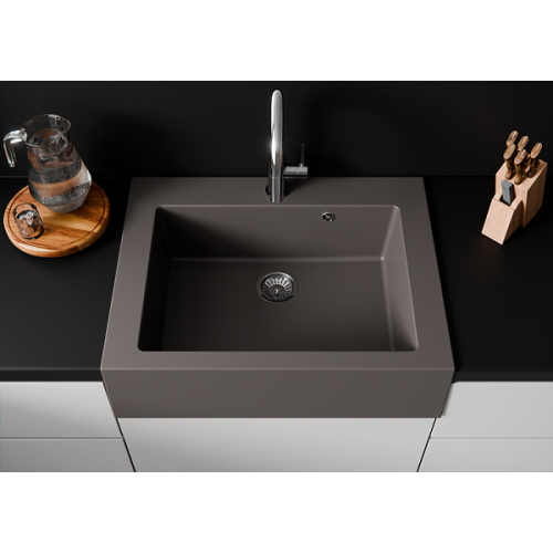 zlewozmywak farmerski 1 komorowy szary