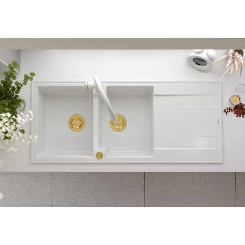 zlewozmywak granitowy evan 121 zlote dodatki