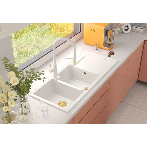 zlewozmywak granitowy evan 121 zlote dodatki