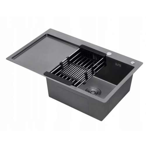 zlewozmywak stalowy grafitowy Irena