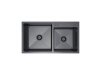 Zlewozmywak stalowy dwukomorowy grafitowy Olek